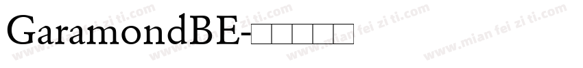 GaramondBE字体转换