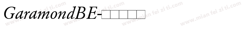 GaramondBE字体转换