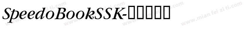SpeedoBookSSK字体转换
