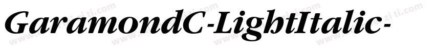 GaramondC-LightItalic字体转换