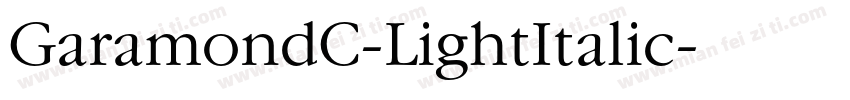 GaramondC-LightItalic字体转换