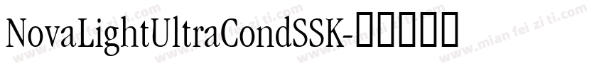 NovaLightUltraCondSSK字体转换