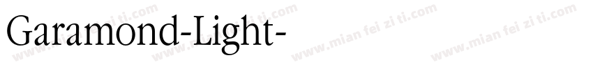 Garamond-Light字体转换