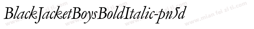 BlackJacketBoysBoldItalic-pn5d字体转换