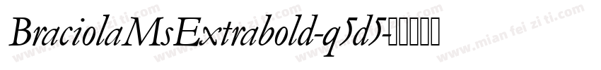 BraciolaMsExtrabold-q5d5字体转换