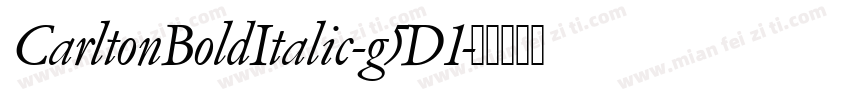 CarltonBoldItalic-g5D1字体转换