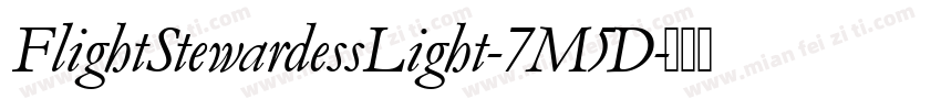 FlightStewardessLight-7M5D字体转换