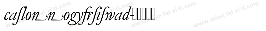 caslonno540swad字体转换