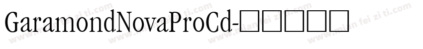 GaramondNovaProCd字体转换