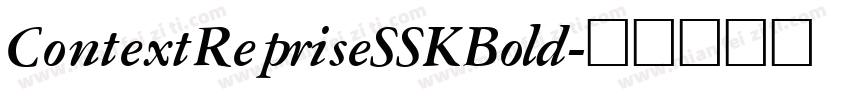 ContextRepriseSSKBold字体转换