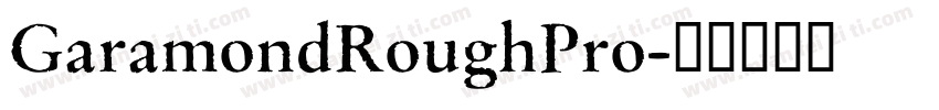 GaramondRoughPro字体转换