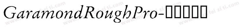 GaramondRoughPro字体转换