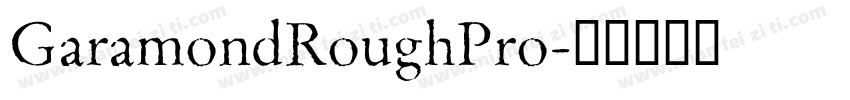 GaramondRoughPro字体转换