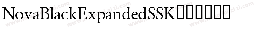 NovaBlackExpandedSSK字体转换