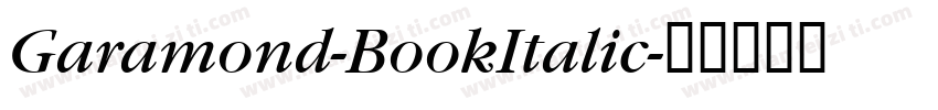 Garamond-BookItalic字体转换