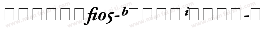FeliceW05-BlackItali字体转换