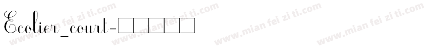 Ecolier_court字体转换