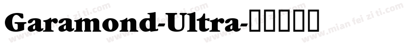 Garamond-Ultra字体转换