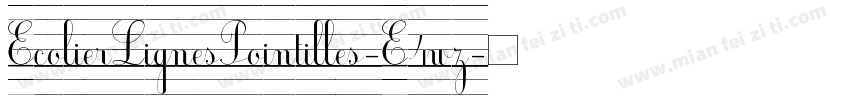 EcolierLignesPointilles-E4wz字体转换