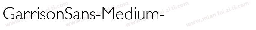 GarrisonSans-Medium字体转换