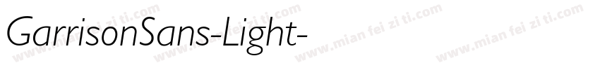 GarrisonSans-Light字体转换