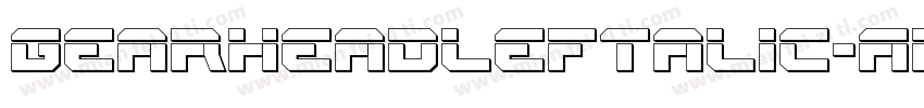 GearheadLeftalic-Ar7D字体转换