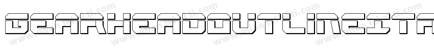 GearheadOutlineItalic-VZKx字体转换