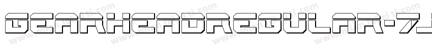 GearheadRegular-7JRE字体转换