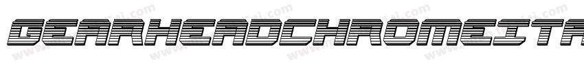 GearheadChromeItalic-4AlY字体转换