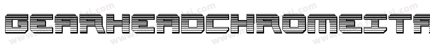 GearheadChromeItalic-4AlY字体转换