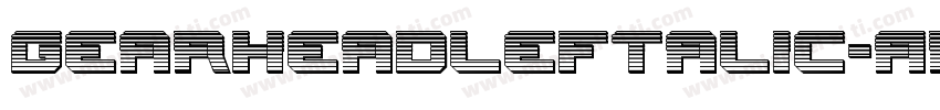 GearheadLeftalic-Ar7D字体转换