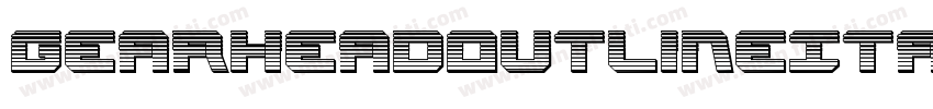 GearheadOutlineItalic-VZKx字体转换