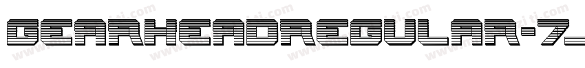 GearheadRegular-7JRE字体转换
