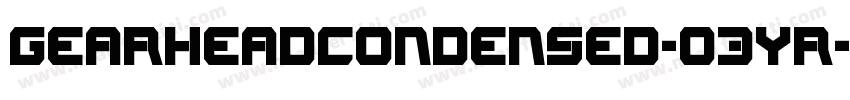 GearheadCondensed-03yr字体转换