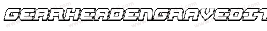 GearheadEngravedItalic-aloJ字体转换