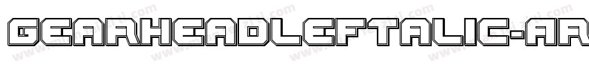 GearheadLeftalic-Ar7D字体转换