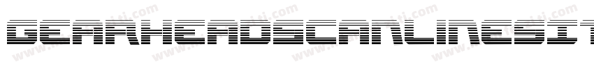 GearheadScanlinesItalic-G9gP字体转换