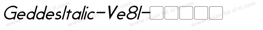 GeddesItalic-Ve8l字体转换