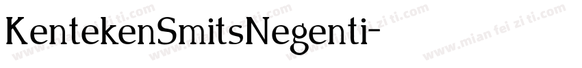 KentekenSmitsNegenti字体转换