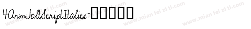 4ArmJoltScriptItalics字体转换