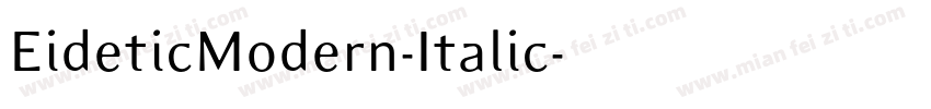 EideticModern-Italic字体转换