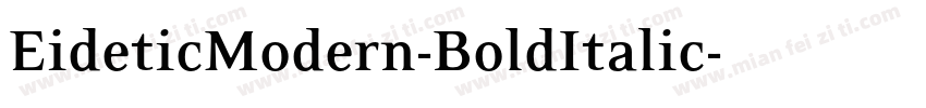EideticModern-BoldItalic字体转换