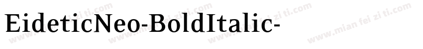 EideticNeo-BoldItalic字体转换