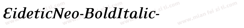 EideticNeo-BoldItalic字体转换