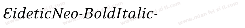 EideticNeo-BoldItalic字体转换