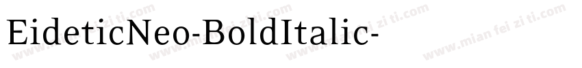 EideticNeo-BoldItalic字体转换