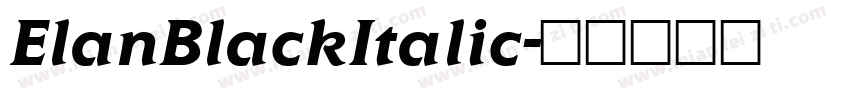 ElanBlackItalic字体转换