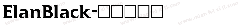ElanBlack字体转换