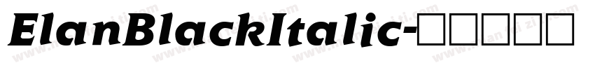 ElanBlackItalic字体转换