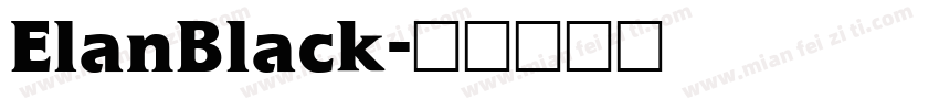 ElanBlack字体转换